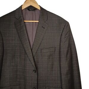 Jos A Bank Signature Collection Blazer Men 44S Tailored Fit Gray Glen Plaid Wool